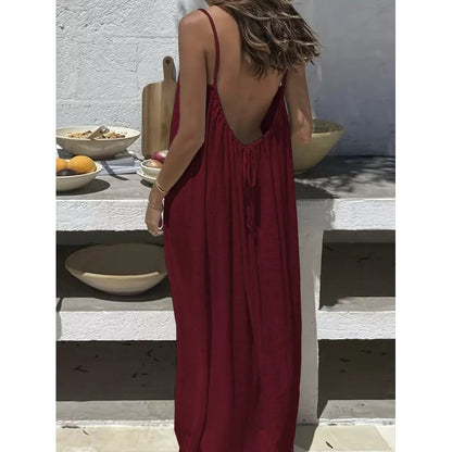 Abito Lungo Donna con Spalline Sottili – Eleganza Casual Estiva