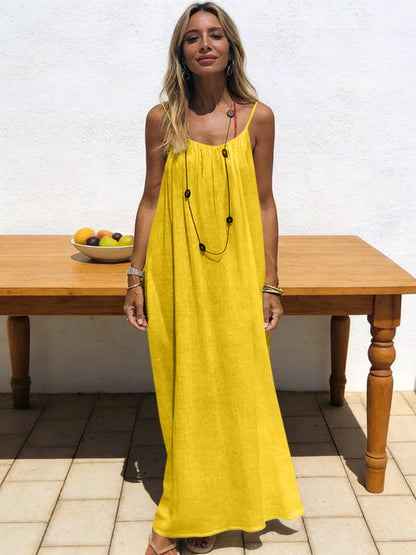 Abito Lungo Donna con Spalline Sottili – Eleganza Casual Estiva