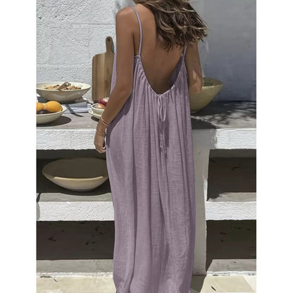 Abito Lungo Donna con Spalline Sottili – Eleganza Casual Estiva