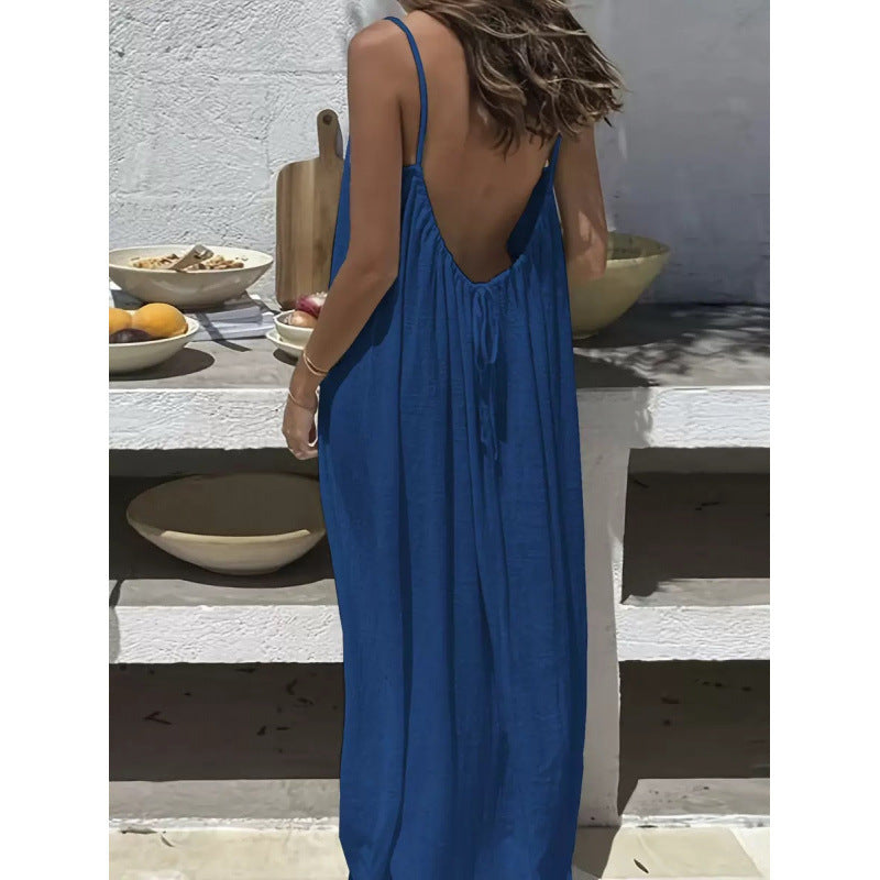 Abito Lungo Donna con Spalline Sottili – Eleganza Casual Estiva