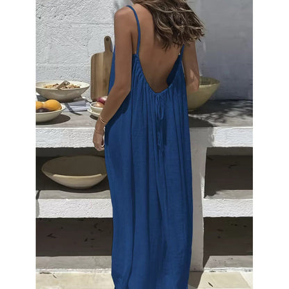 Abito Lungo Donna con Spalline Sottili – Eleganza Casual Estiva