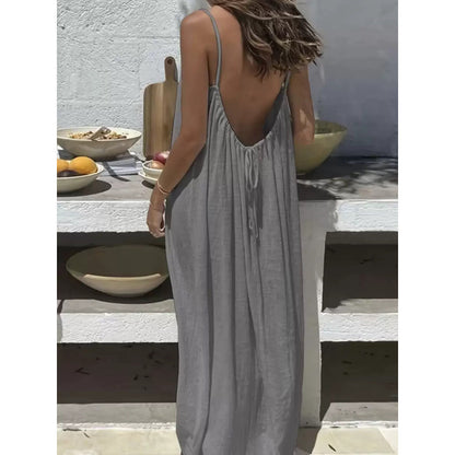 Abito Lungo Donna con Spalline Sottili – Eleganza Casual Estiva