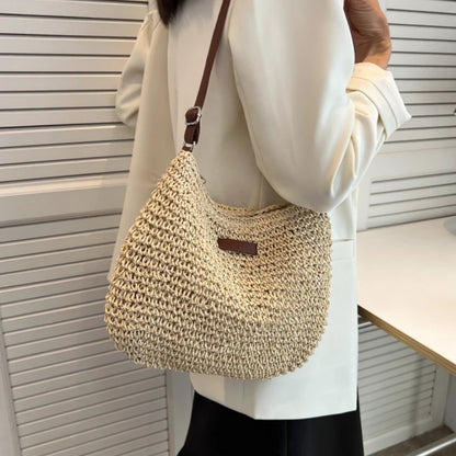 Borsa a Tracolla in Paglia Intrecciata – Eleganza Naturale per Ogni Occasione