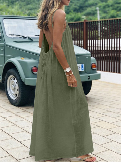 Abito Lungo Donna con Spalline Sottili – Eleganza Casual Estiva