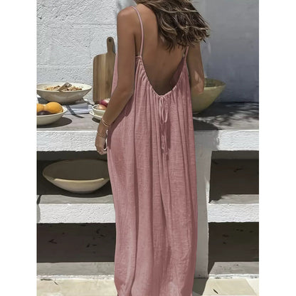Abito Lungo Donna con Spalline Sottili – Eleganza Casual Estiva