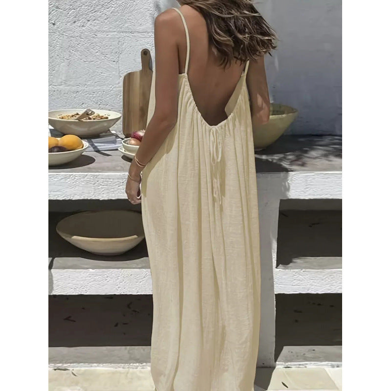 Abito Lungo Donna con Spalline Sottili – Eleganza Casual Estiva