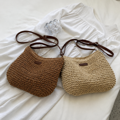 Borsa a Tracolla in Paglia Intrecciata – Eleganza Naturale per Ogni Occasione