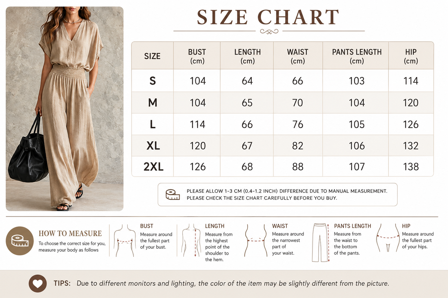 Completo Donna Elegante in Lino – Blusa e Pantaloni Palazzo