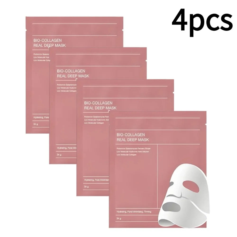 1-10pcs Bio Collagen Face Mask Deep Hydrating Overnight Mask Shrink Pores Moisturizing Refreshing Brightening Korean Skin Care