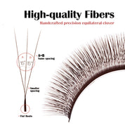 DeceMars V-shaped 3D Brown Eyelash Extensions 12 Rows/Tray