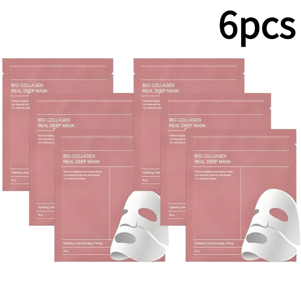 1-10pcs Bio Collagen Face Mask Deep Hydrating Overnight Mask Shrink Pores Moisturizing Refreshing Brightening Korean Skin Care