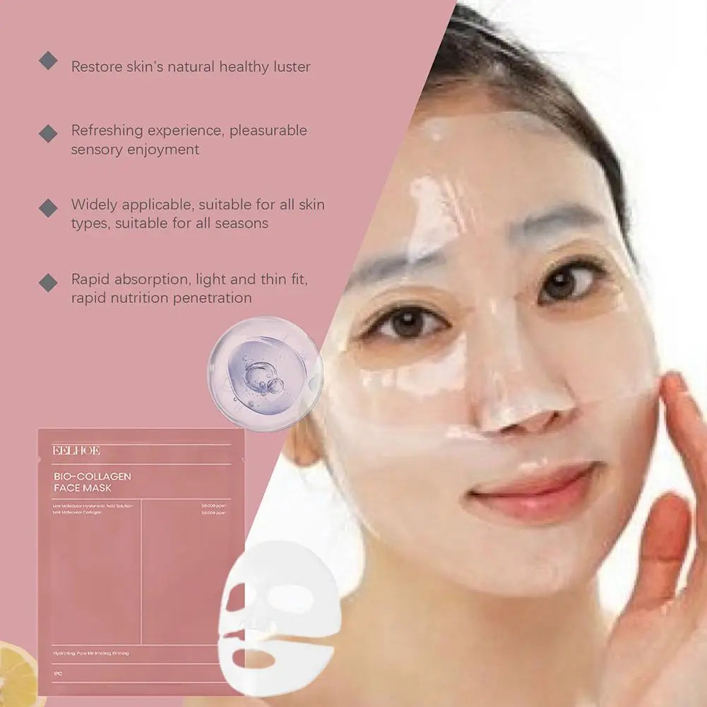 1-10pcs Bio Collagen Face Mask Deep Hydrating Overnight Mask Shrink Pores Moisturizing Refreshing Brightening Korean Skin Care