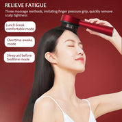 Electric Vibration Massage Comb Red Light Hair Growth Massage Scalp Brush Anti Hair Loss Liquid Oil Applicator Hair Care
