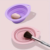 Foldable Silicone Makeup Brush Cleaner Bowl Portable For Powder Puff Eyeshadow Brushes Washing Household Beauty Tool