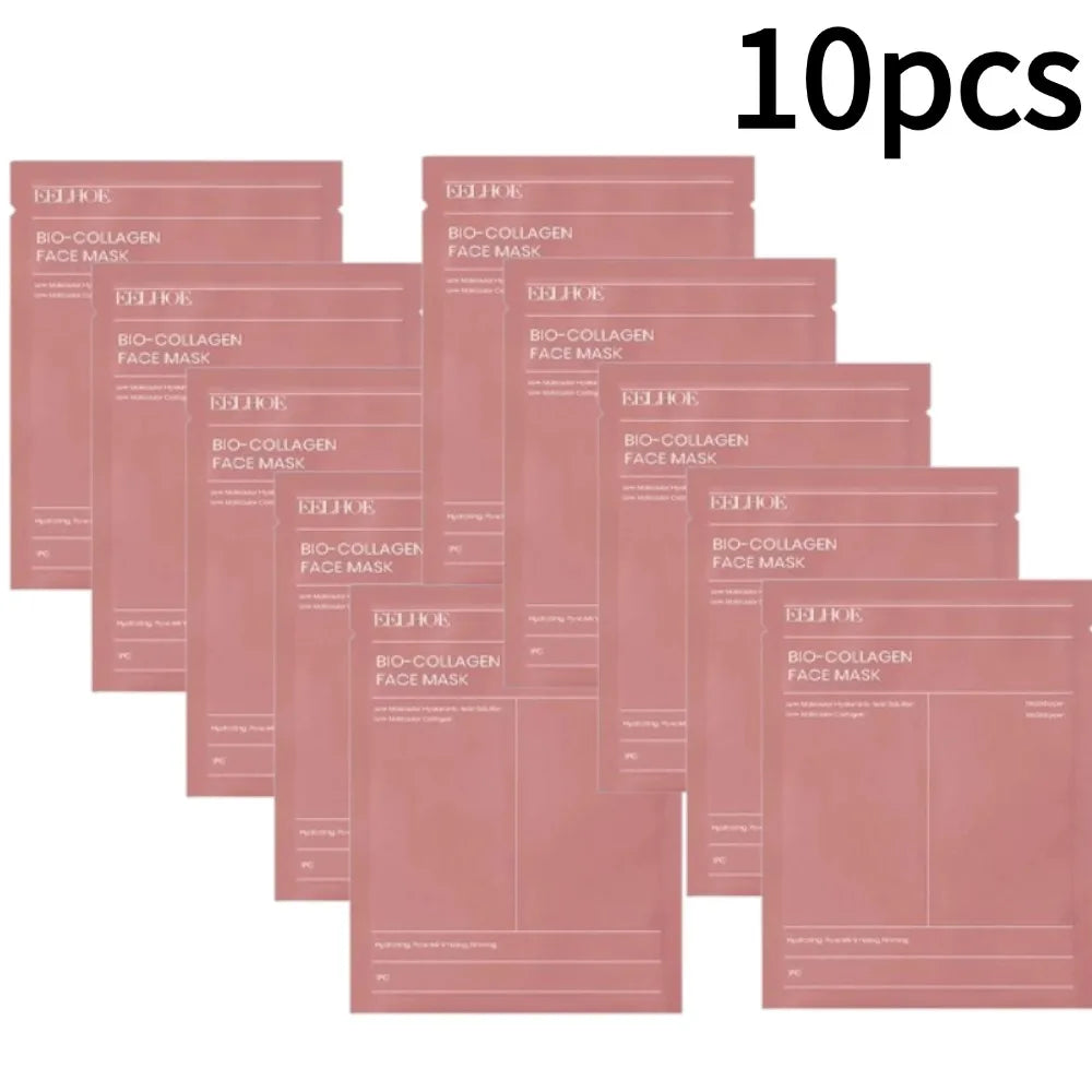 1-10pcs Bio Collagen Face Mask Deep Hydrating Overnight Mask Shrink Pores Moisturizing Refreshing Brightening Korean Skin Care