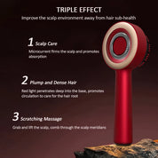 Electric Vibration Massage Comb Red Light Hair Growth Massage Scalp Brush Anti Hair Loss Liquid Oil Applicator Hair Care