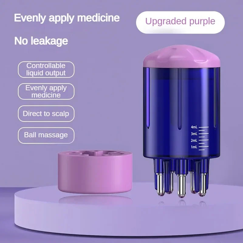 Scalp Applicator Minoxidil 1-6ml Essence Hair Growth Fluid Ball Massage Head Drug Delivery Smear Liquid Guide Comb