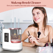 Automatic Rotating Makeup Brush Cleaner Machine Fast Drying Electric  Rubber Collar Cosmetic Clean Tools