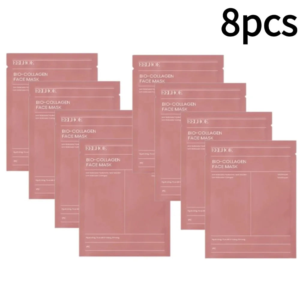 1-10pcs Bio Collagen Face Mask Deep Hydrating Overnight Mask Shrink Pores Moisturizing Refreshing Brightening Korean Skin Care